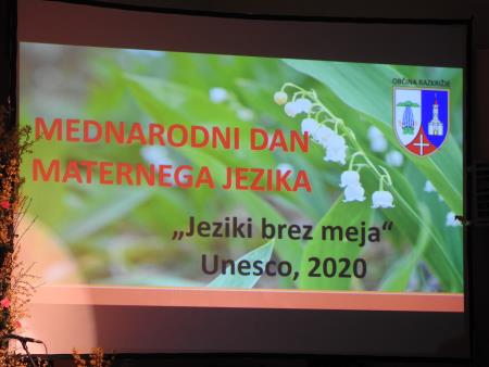 Utrinki iz proslave namenjene mednarodnemu dnevu maternega jezika, 6.3.2020 1